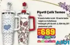 TANTİTONİ PİPETLİ ÇELİK TERMOS 1,2 L TANTİTONİ PİPETLİ ÇELİK TERMOS 1,2 L